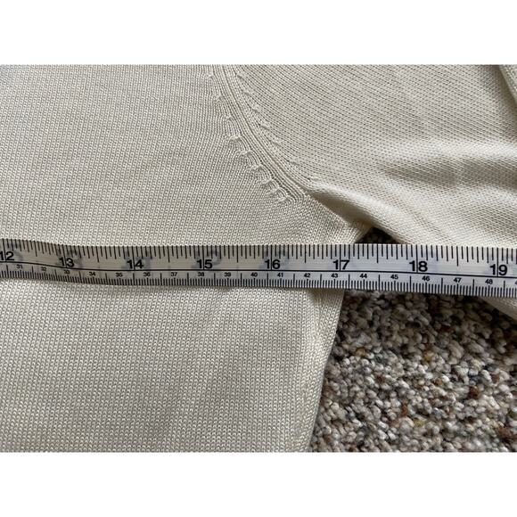 AG Adriano Goldschmied sz S SWEATER Light-weight BOW V-neck w/ Silk/Cashmere B25 - Picture 7 of 9